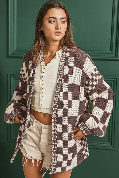 Georgia Checkered Cardigan