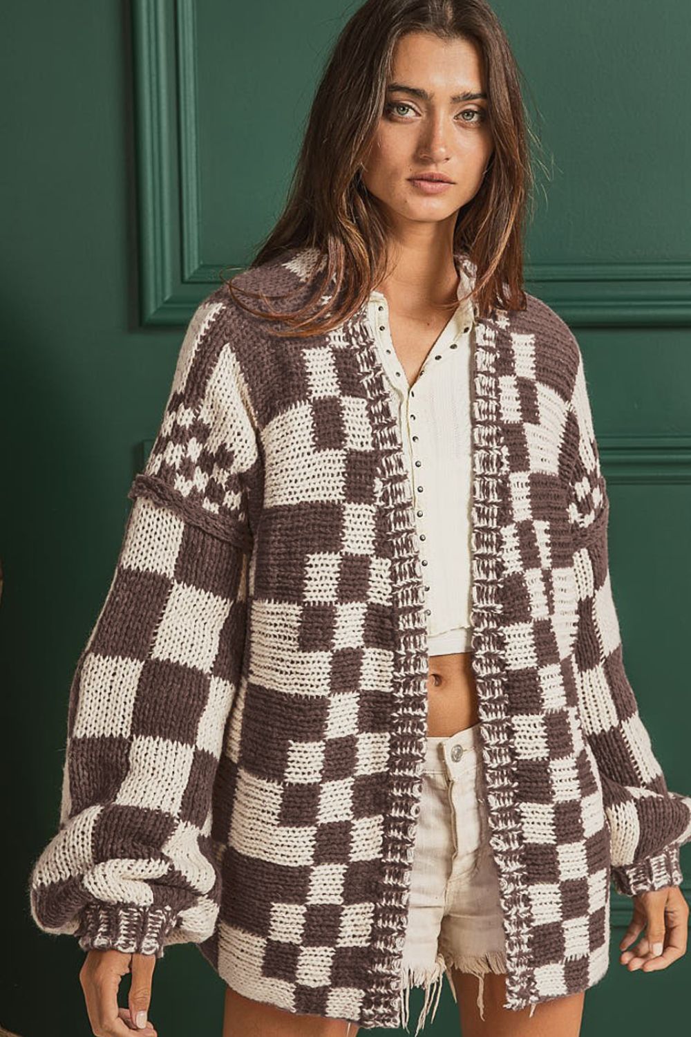 Georgia Checkered Cardigan