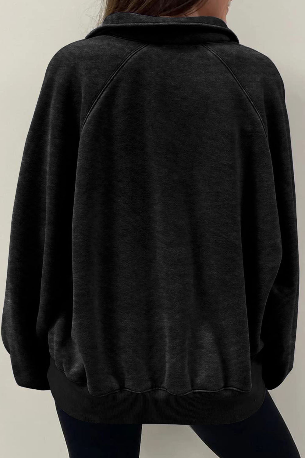 Ebony Half Snap Sweatshirt