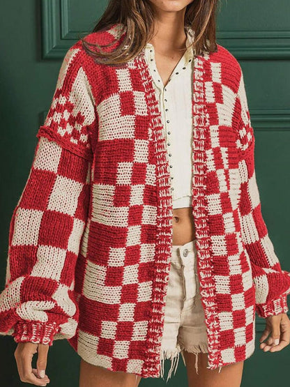 Georgia Checkered Cardigan