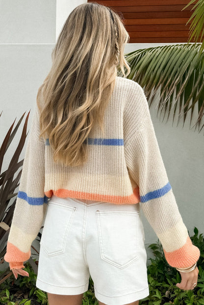 Contrast Round Neck Sweater