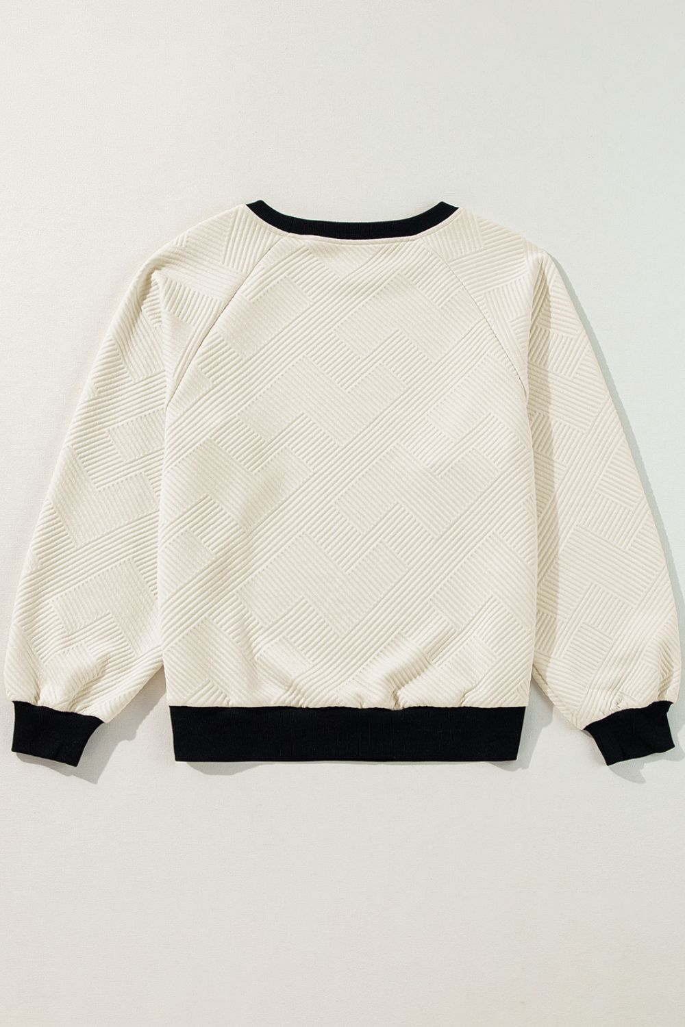 Josie Texture Contrast Long Sleeve Sweatshirt