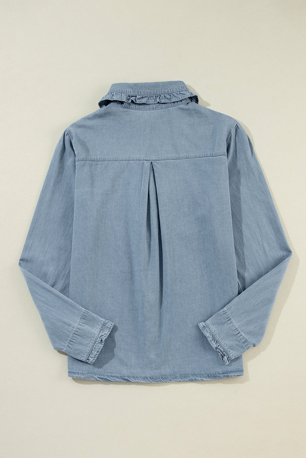 Button Up Long Sleeve Denim Shirt