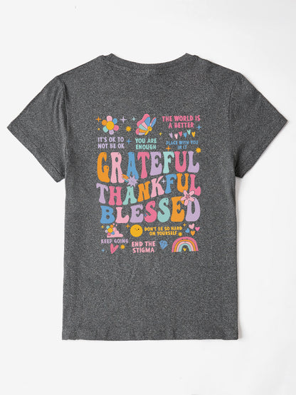 Grateful Thankful Blessed Tee